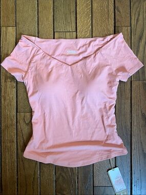 OGL Pink Wide Neck Slimming Non Slip Bra Top Size Small NWT